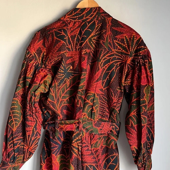 NEW FARM Rio Women Rainforest Black Canvas Jumpsuit Size Small - Picture 8 of 14